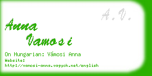 anna vamosi business card
